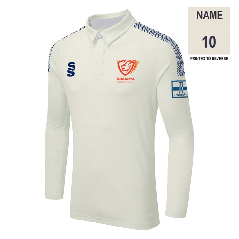 DUAL LONG SLEEVE CRICKET SHIRT (WOMENS)-Ivory