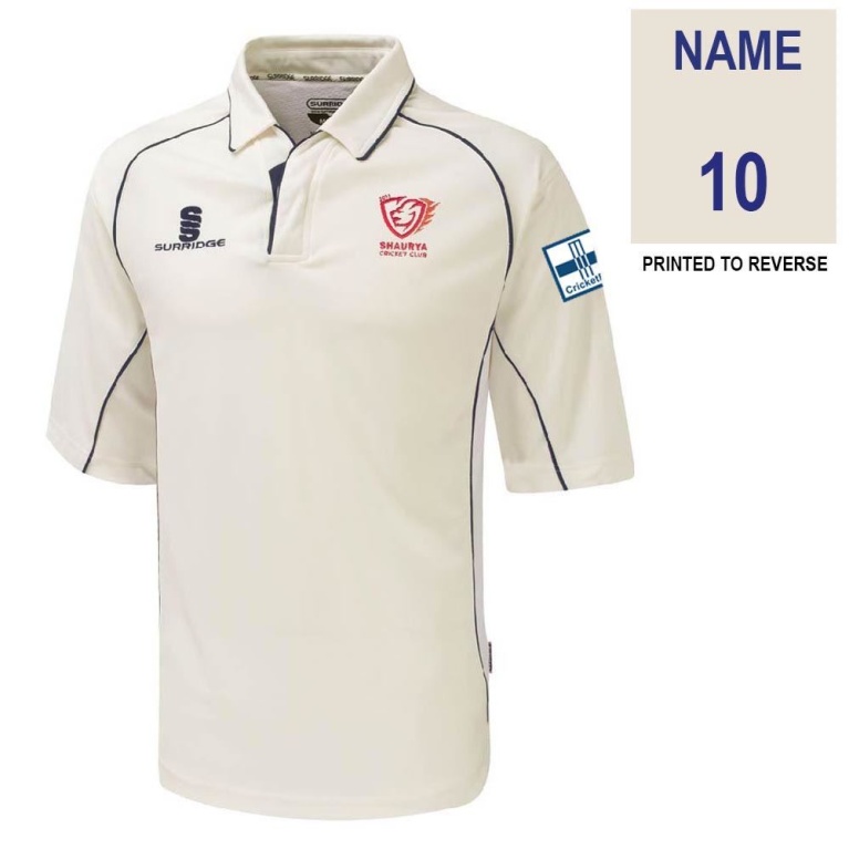 Shaurya CC - Premier 3/4 Sleeve Navy Trim Shirt